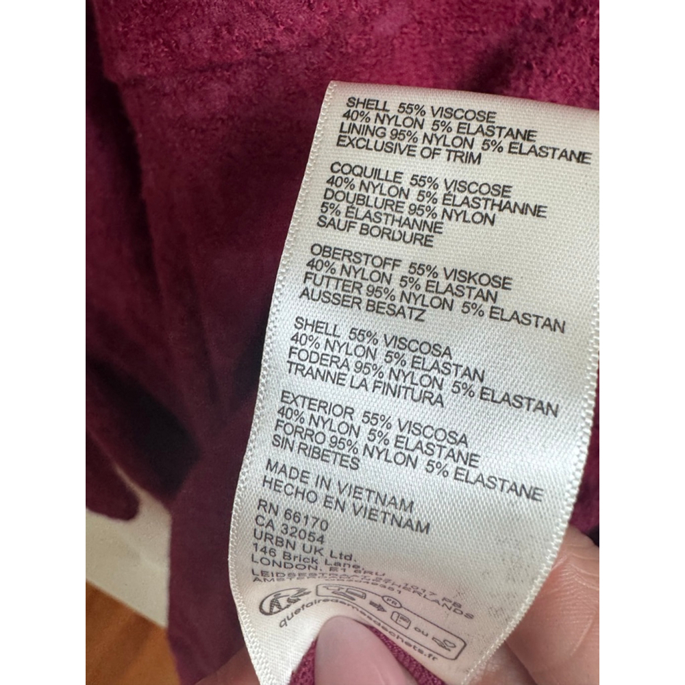 Free People Burgundy Long Sleeve Dress Medium - Picture 11 of 12